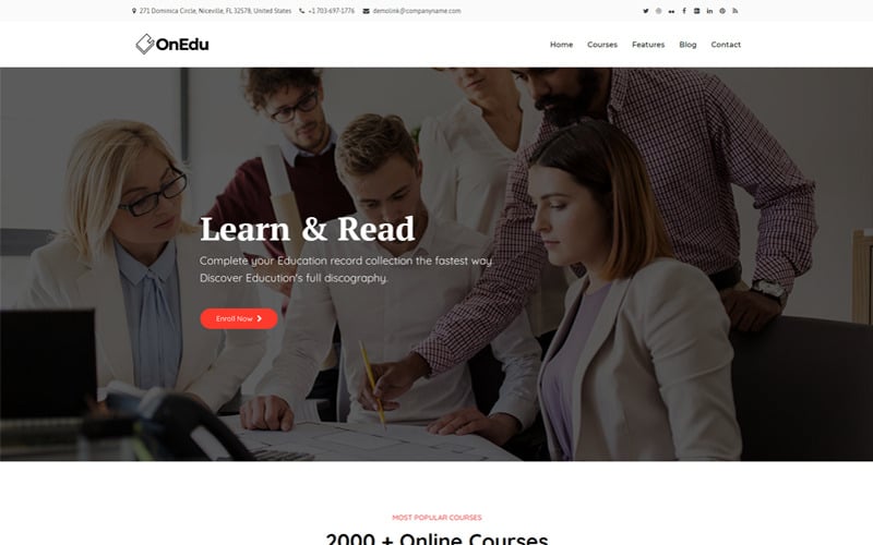 образовательные курсы lms wordpress тема