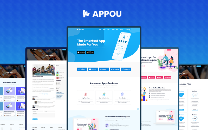 шаблон целевой страницы app bootstrap