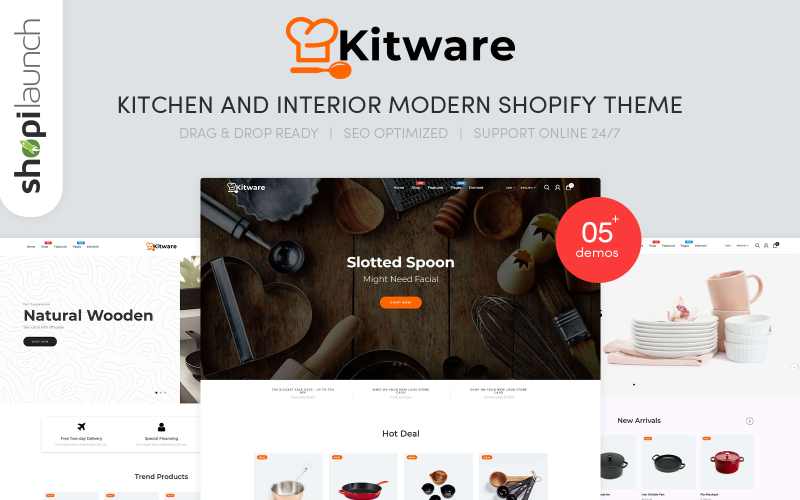 кухня и дизайн интерьера современная тема shopify
