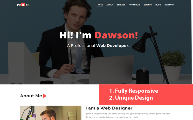 Prone Landing Page Template