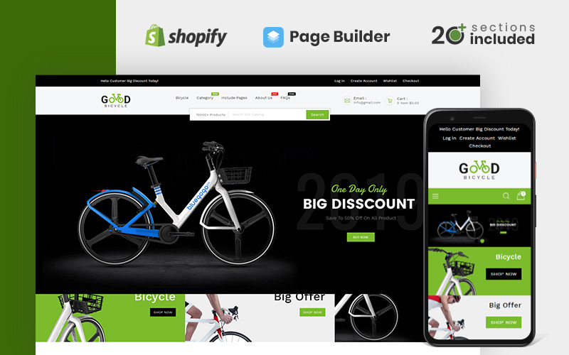 хорошие велосипеды и магазин велосипедов shopify тема