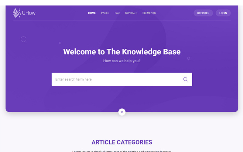 справочная служба и база знаний knowldage и шаблон веб-сайта документации