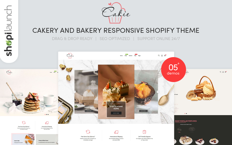 cakery &amp; bakery отзывчивая тема shopify