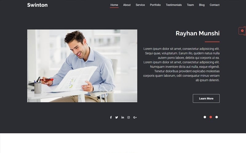Resume Cv and Portfolio Landing Page Template
