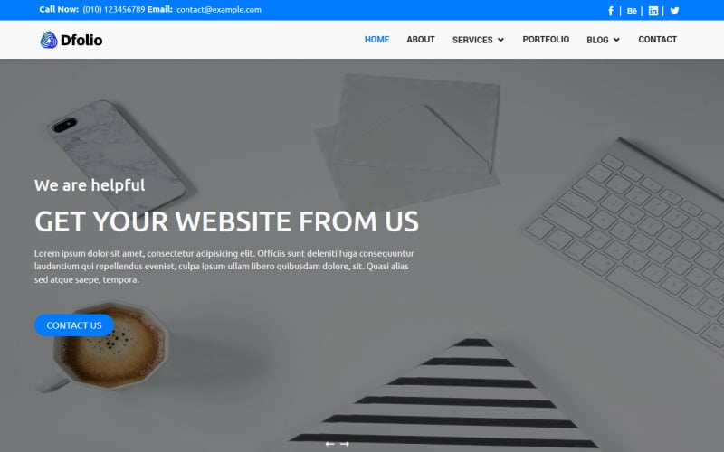 универсальный адаптивный bootstrap html шаблон сайта