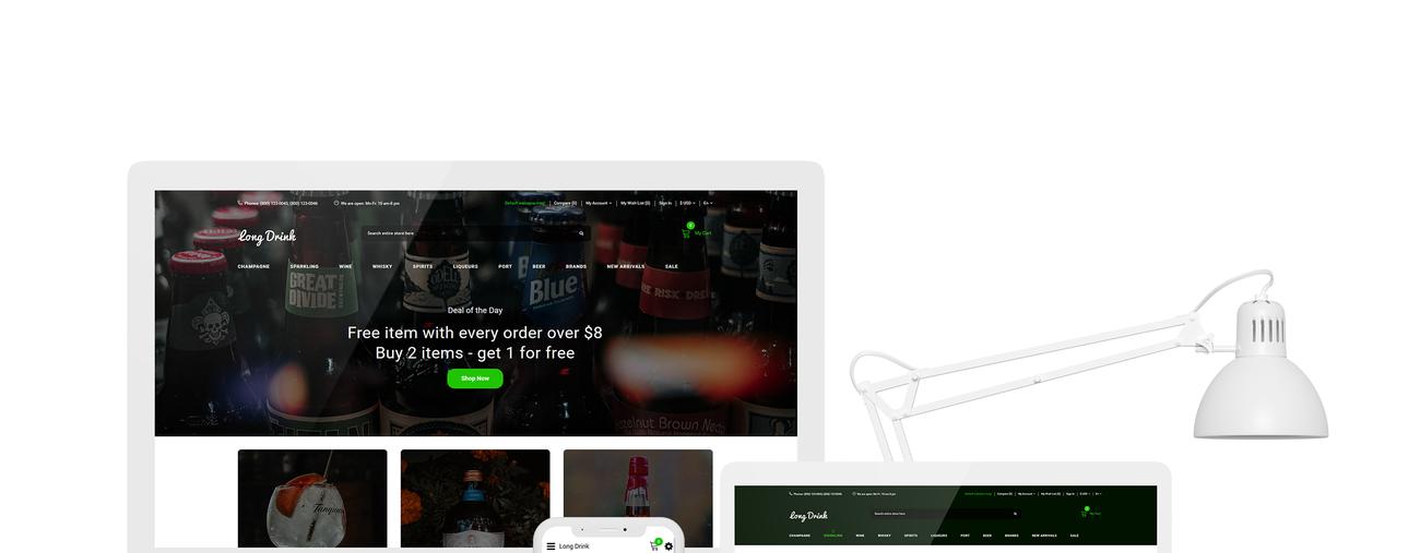 освещение и электричество многостраничный чистый шаблон opencart