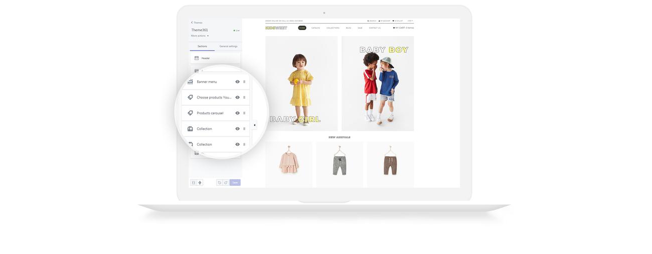 kids fash ion clean shopify theme