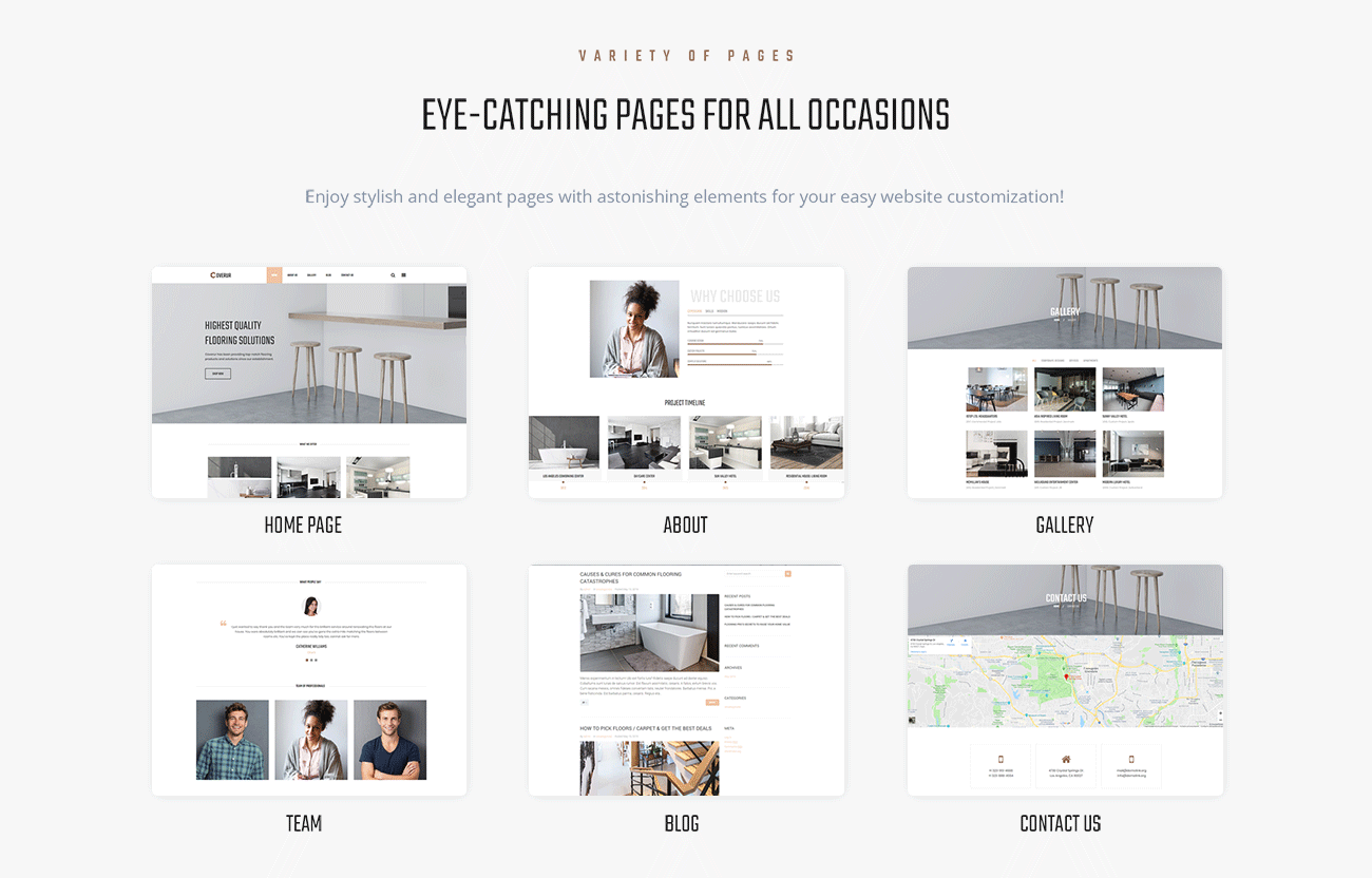 flooring company multipurpose minimal wordpress elementor theme