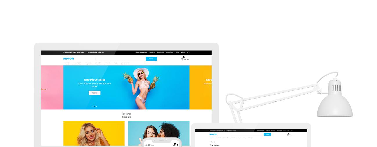 магазин купальников современный шаблон opencart