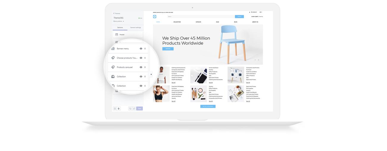 оптовый магазин clean shopify тема