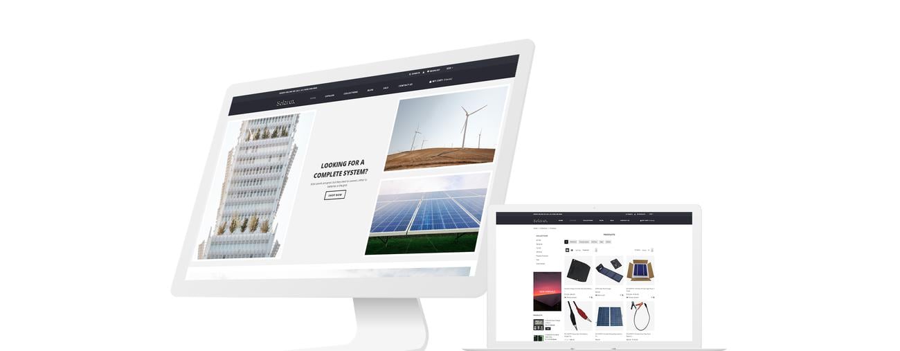 солнечная энергия многостраничная чистая тема shopify