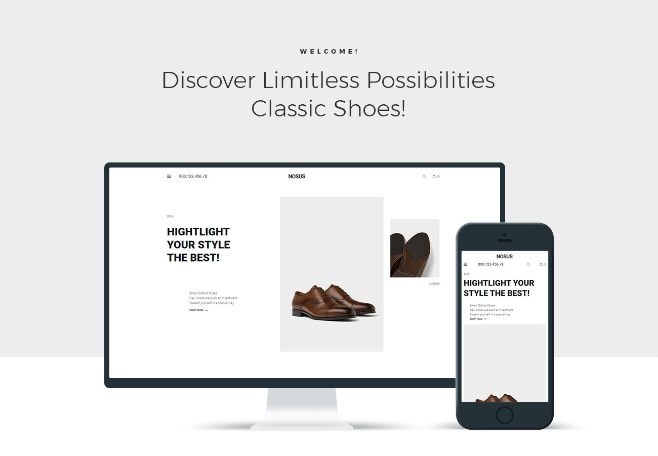 обувь ecommerce minimal elementor woocommerce тема