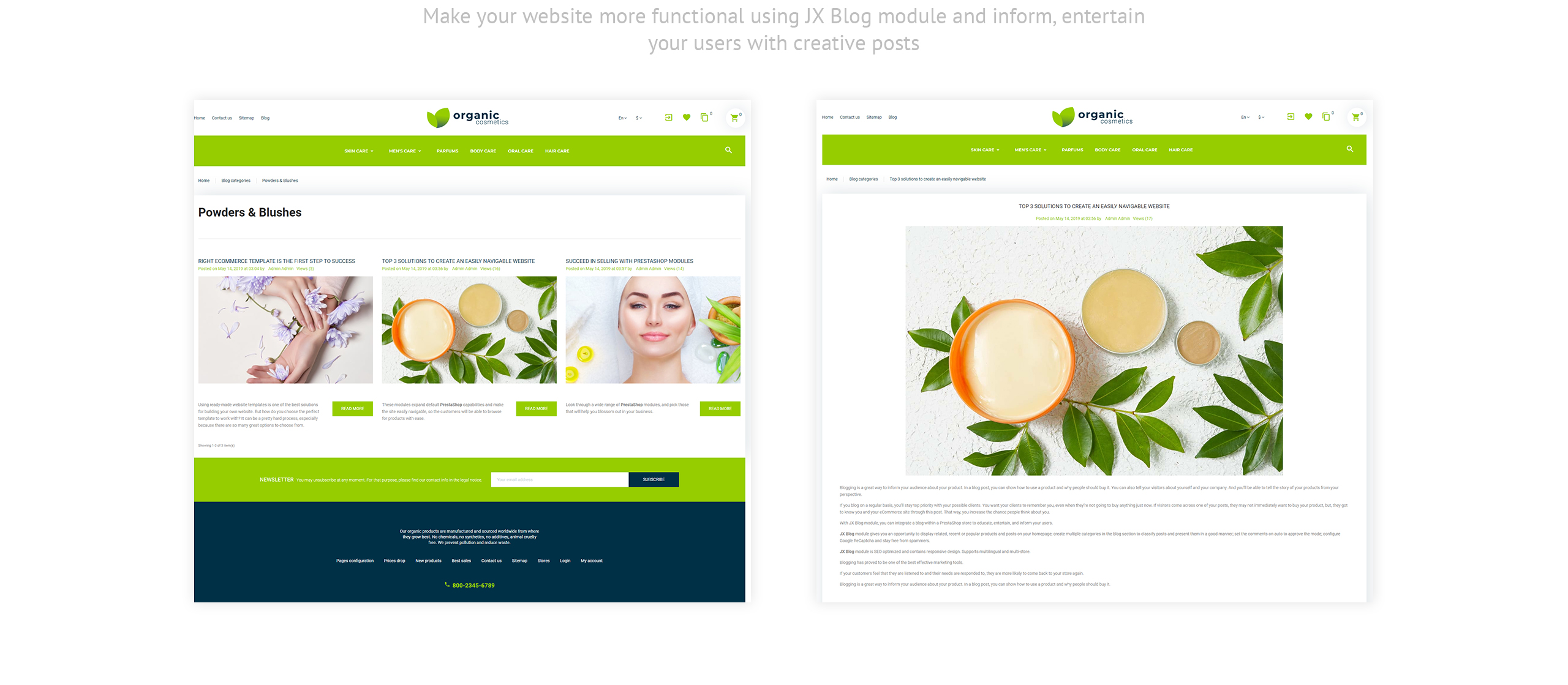 магазин косметических процедур prestashop theme