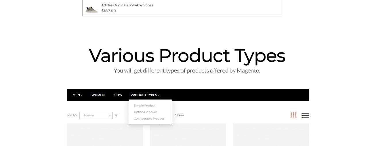 электронная коммерция простой обувной магазин magento тема
