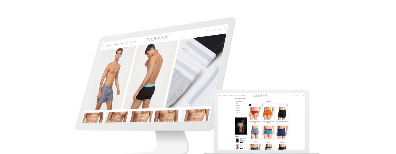 мужское нижнее белье многостраничная чистая тема shopify