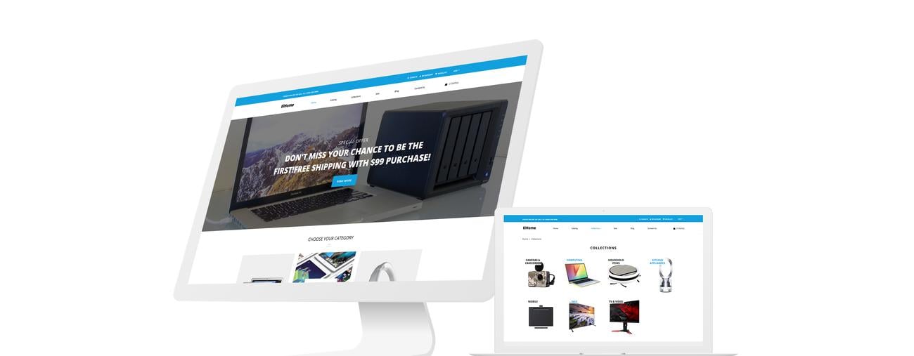 магазин электроники clean shopify тема