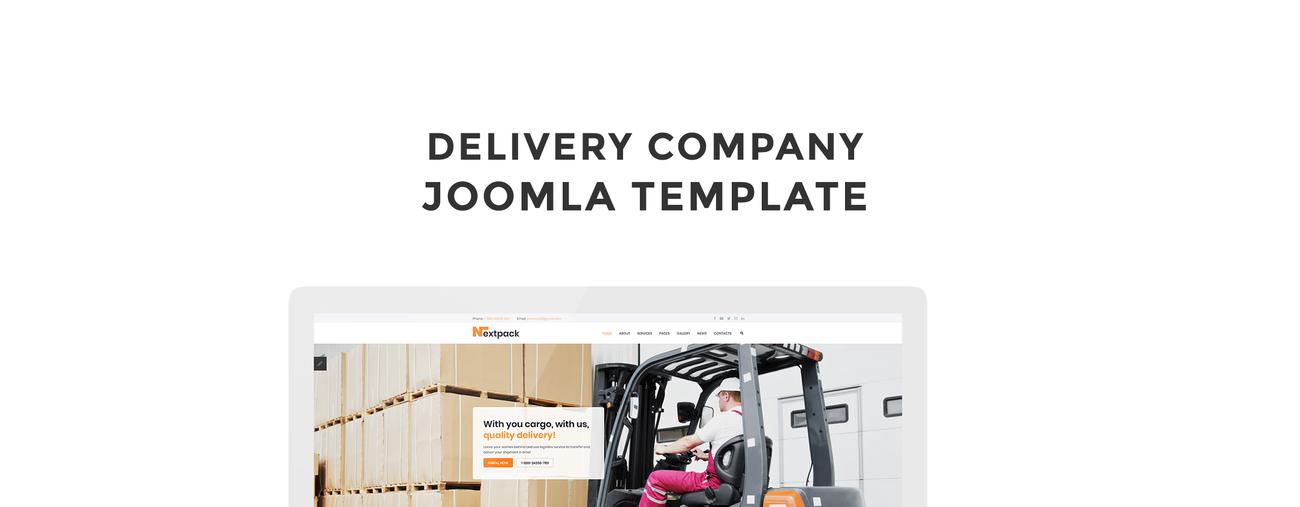 услуги доставки чистый шаблон joomla