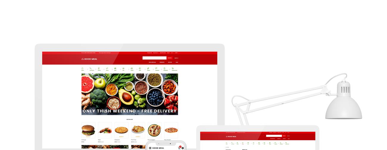 продовольственный магазин многостраничный творческий шаблон opencart
