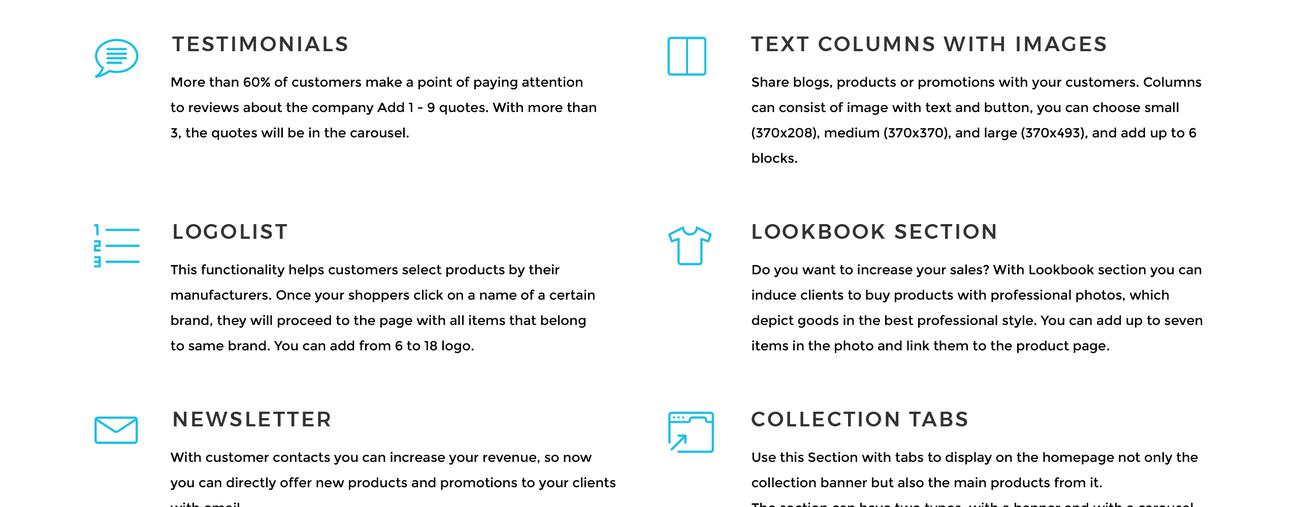 интерьер и мебель магазина modern shopify theme