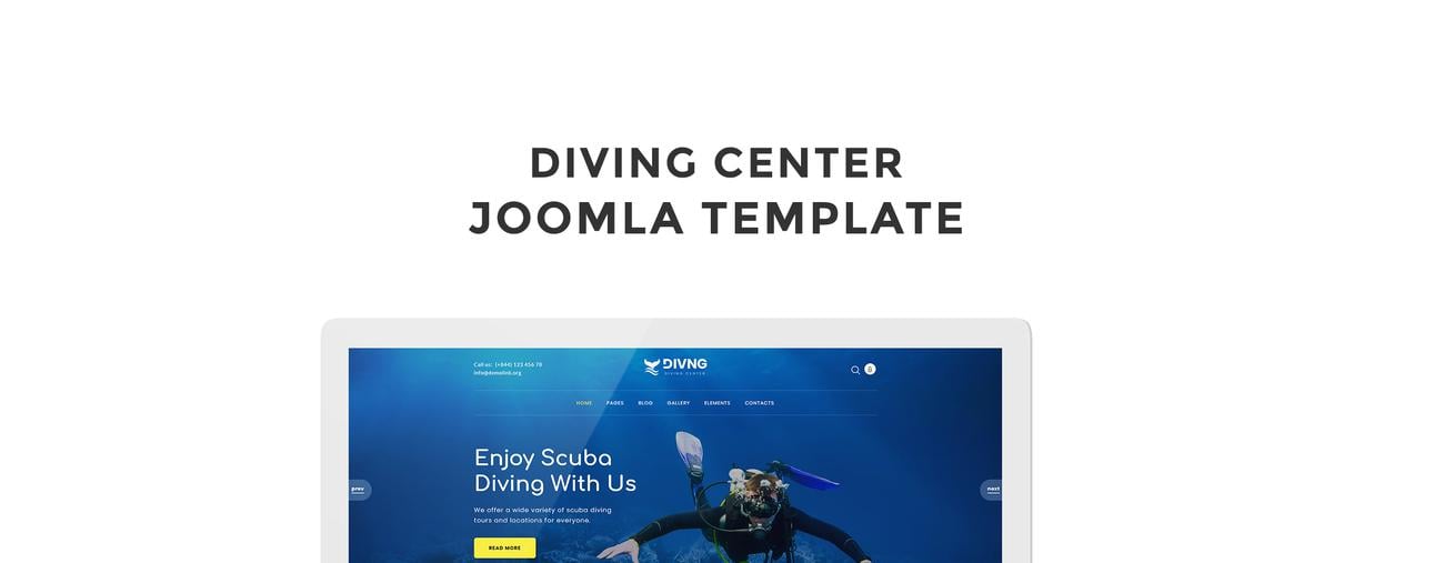 дайвинг отзывчивый современный шаблон joomla