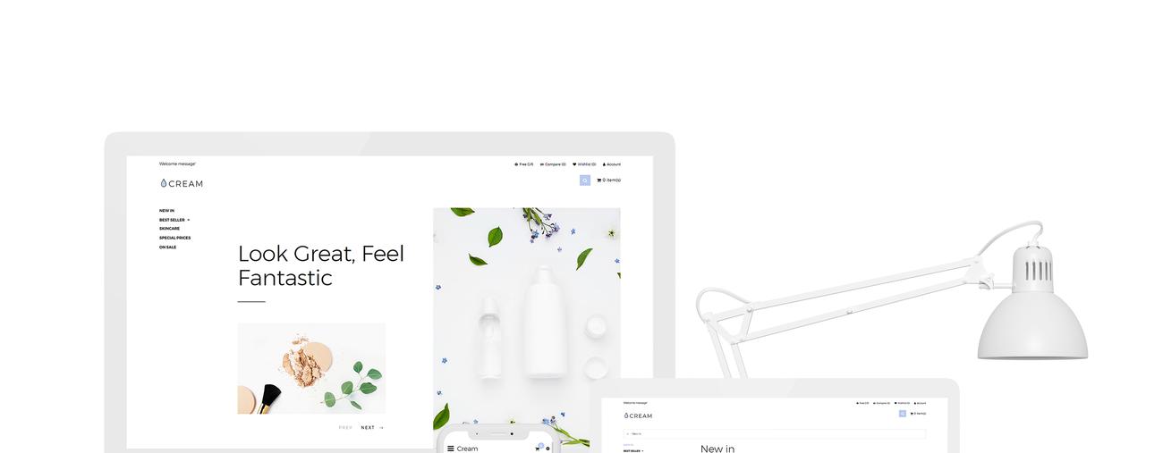 beauty supply ecommerce clean opencart template