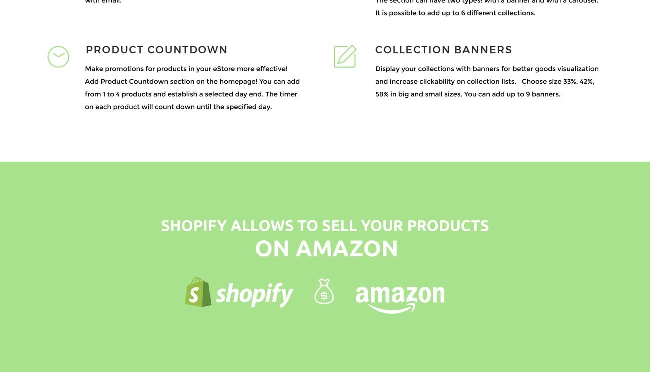 хостинг многостраничной креативной темы shopify
