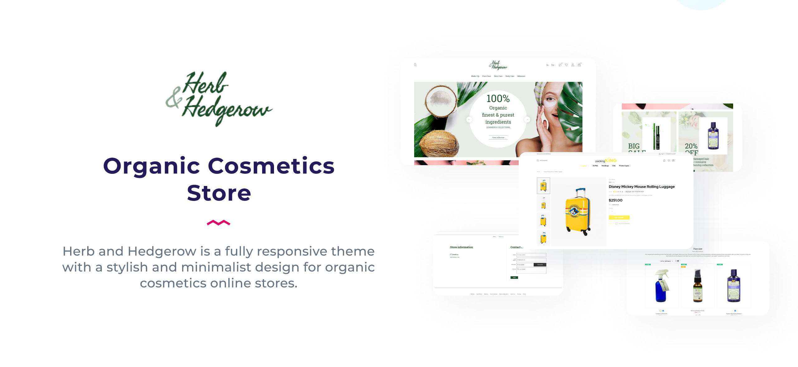 магазин органической косметики bootstrap clean ecommerce prestashop theme