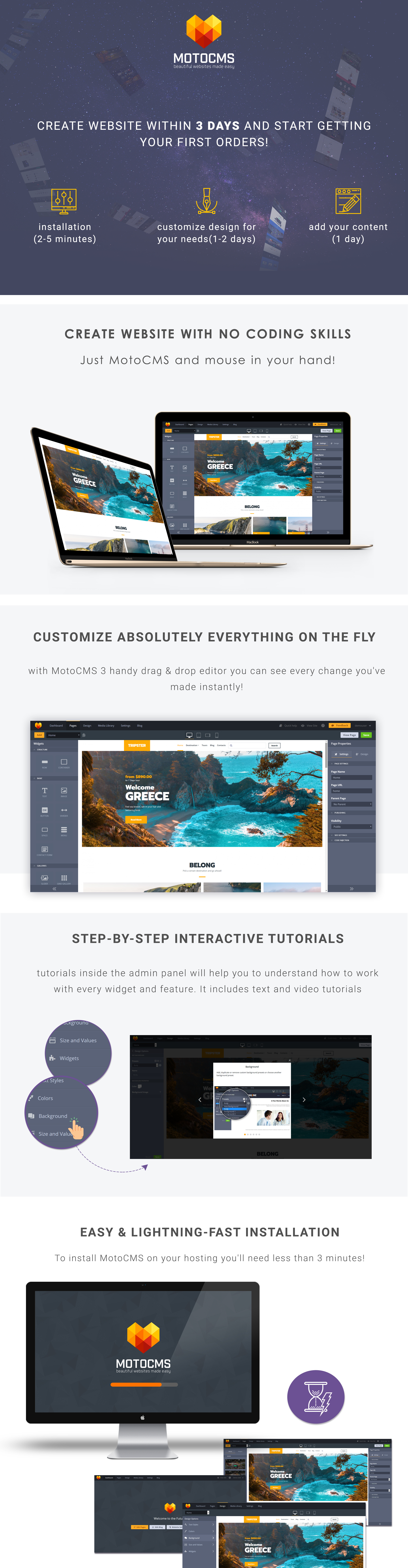 шаблон tourism moto cms 3
