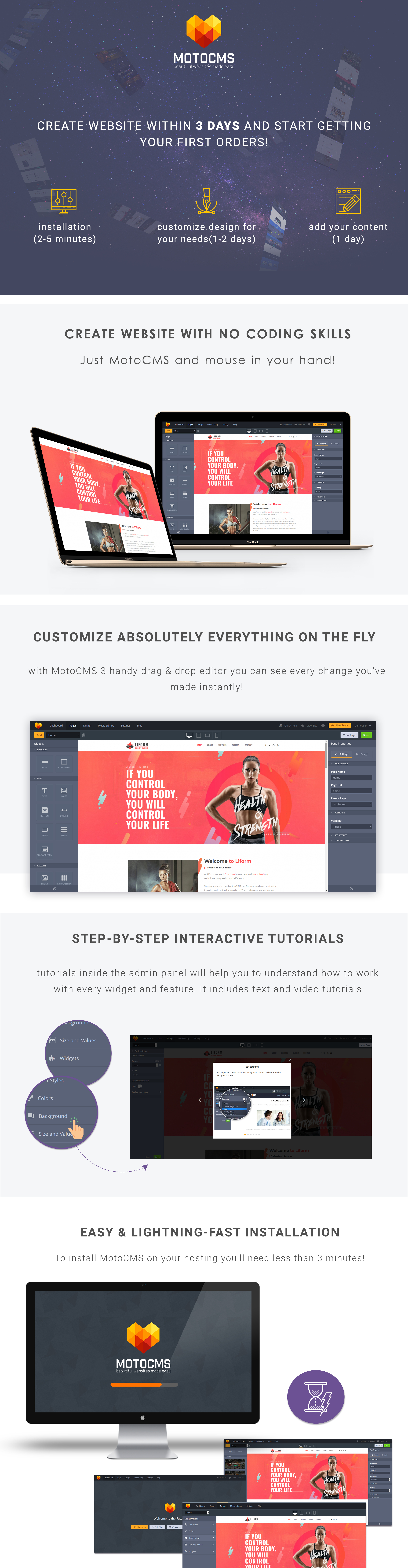 Best Crossfit Moto CMS 3 Template