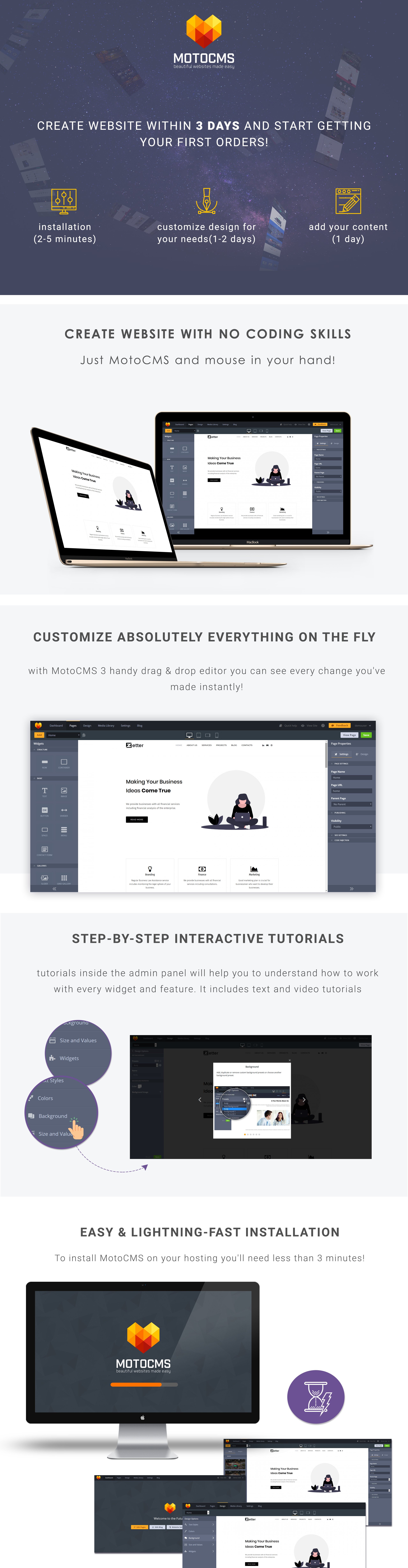 шаблон enterprise moto cms 3