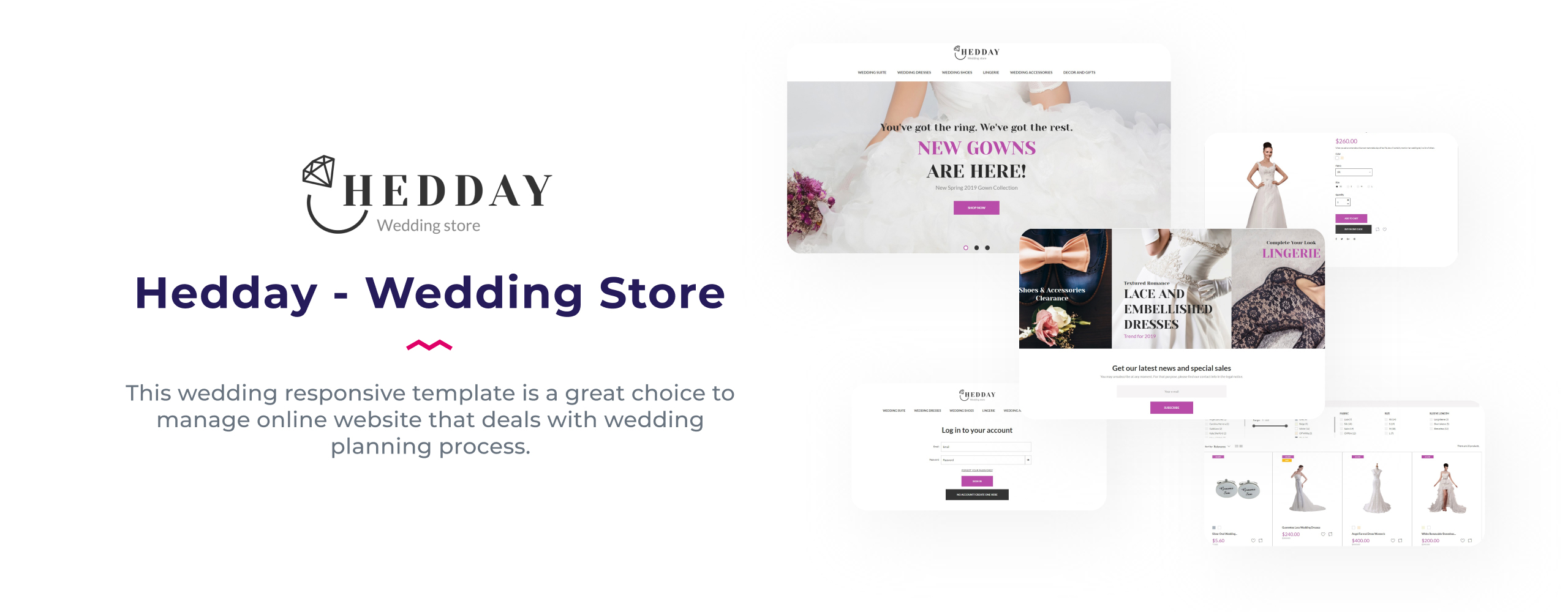 свадебный адаптивный шаблон prestashop theme