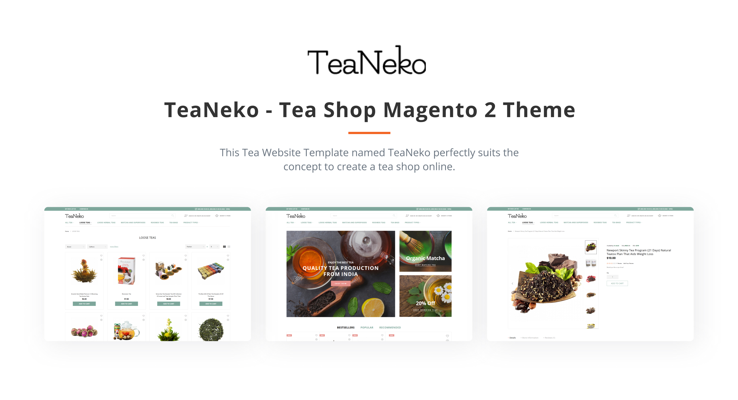 чайный сайт magento theme