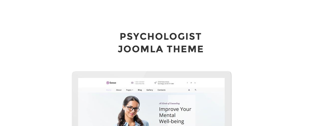 психолог многостраничный чистый шаблон joomla