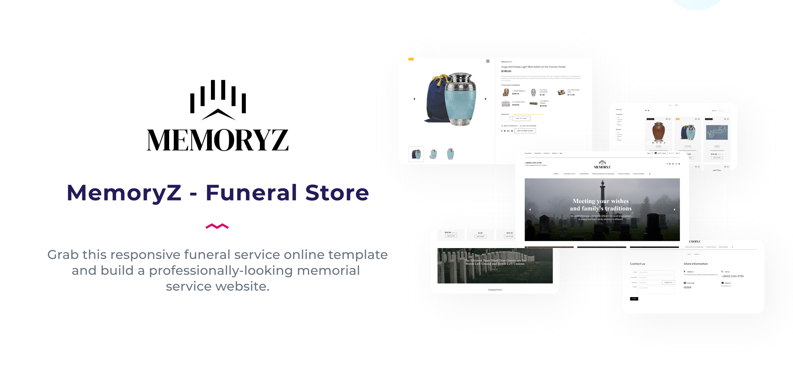 похоронная служба онлайн prestashop тема