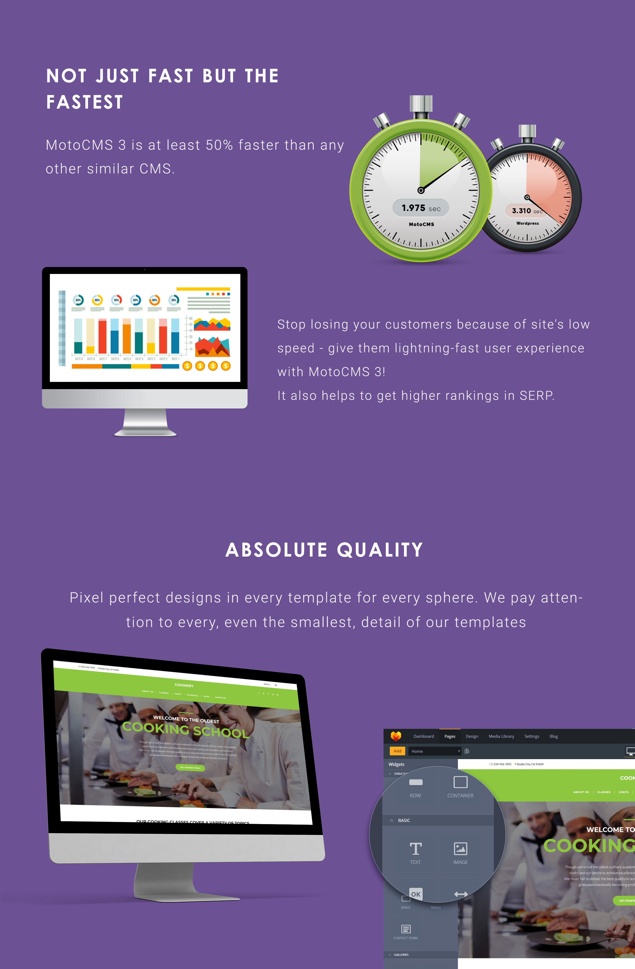 Culinary School Moto CMS 3 Template