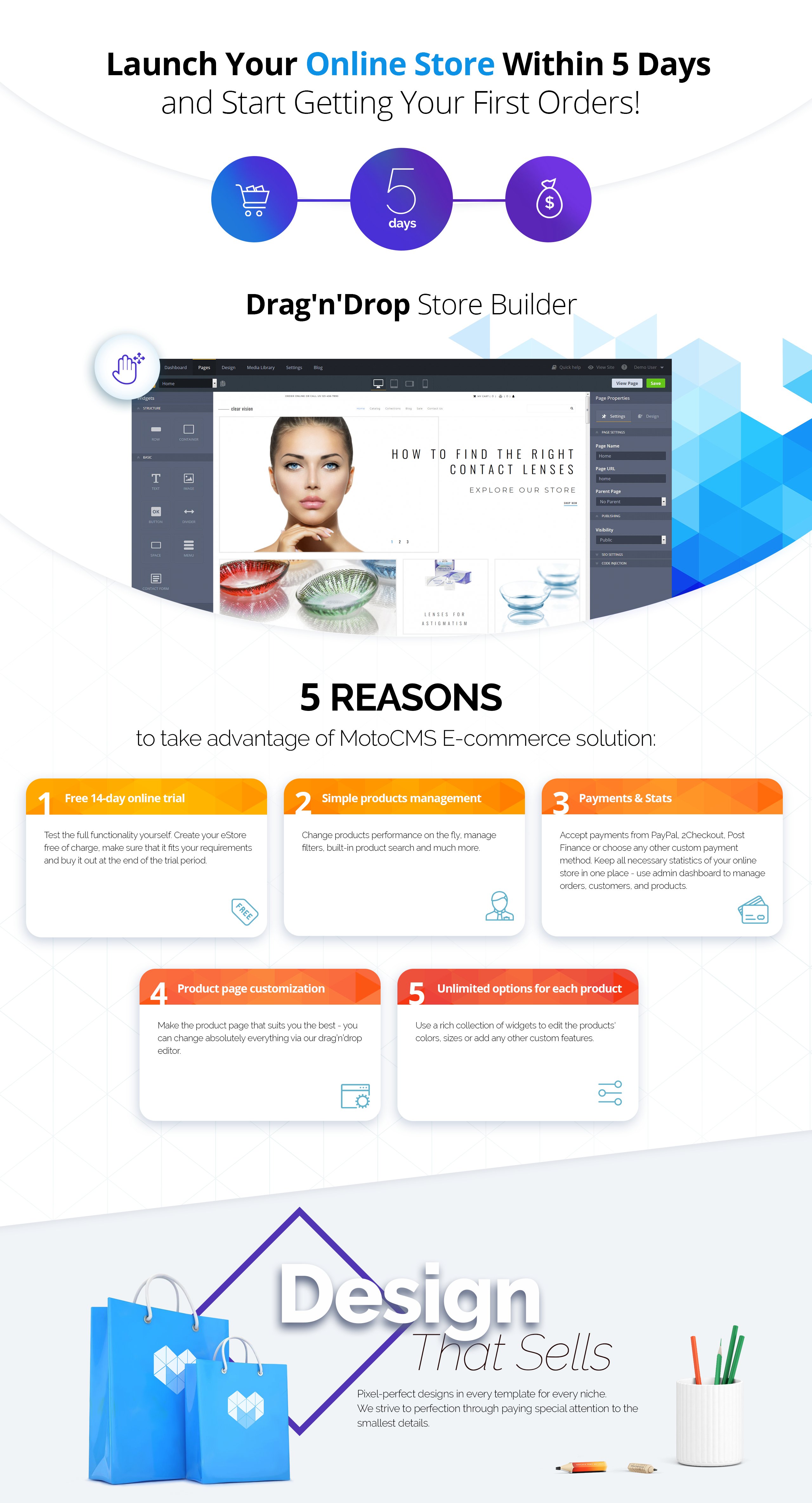 Optometry MotoCMS Ecommerce Template
