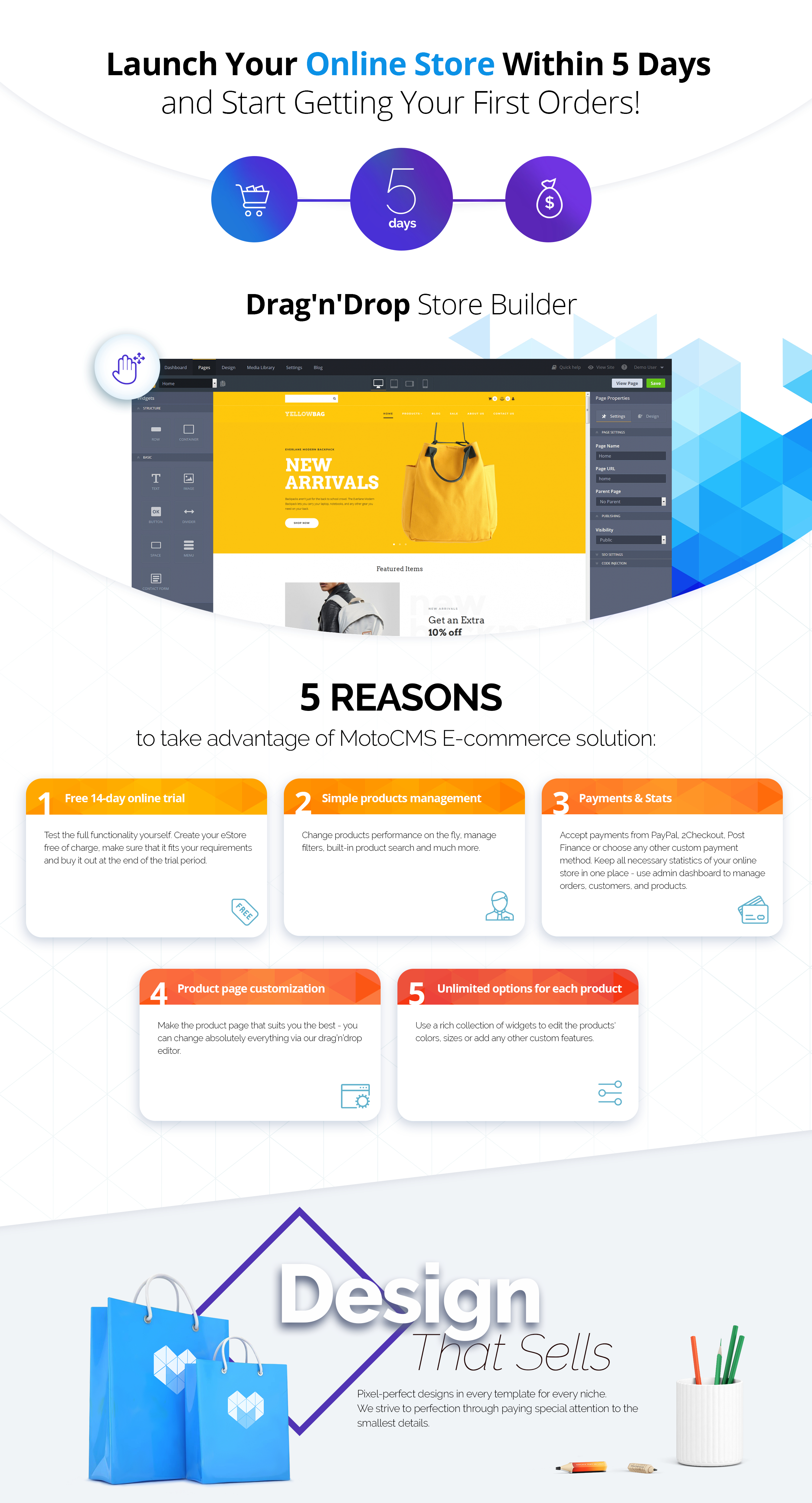 backpacks store motocms ecommerce template