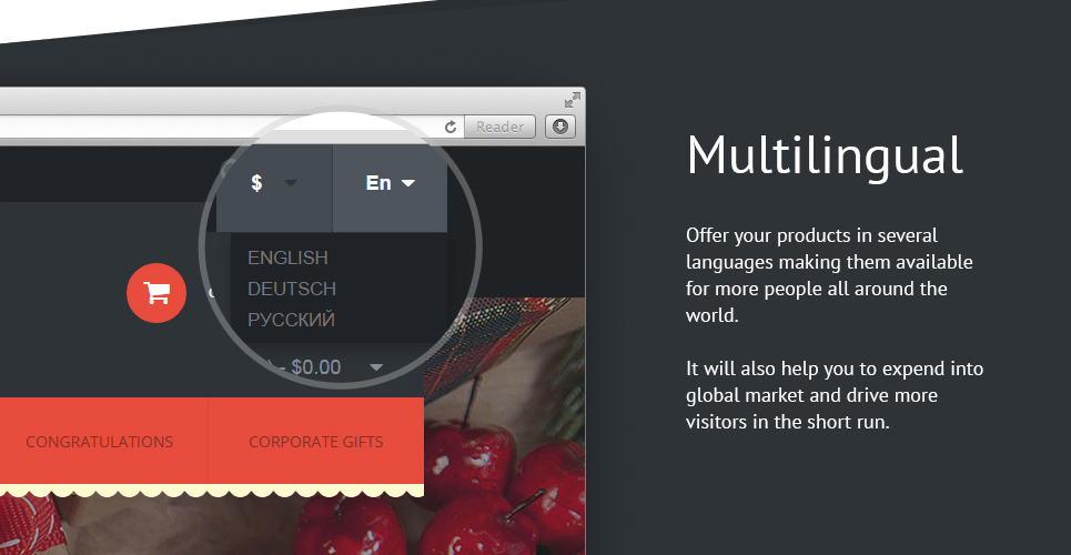новогодние подарки магазин opencart шаблон