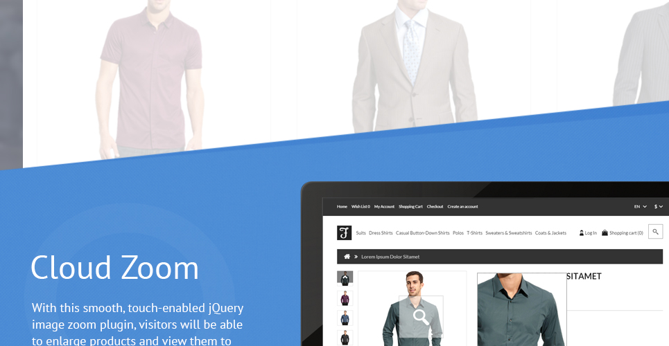 мужской корпоративный модный магазин opencart шаблон