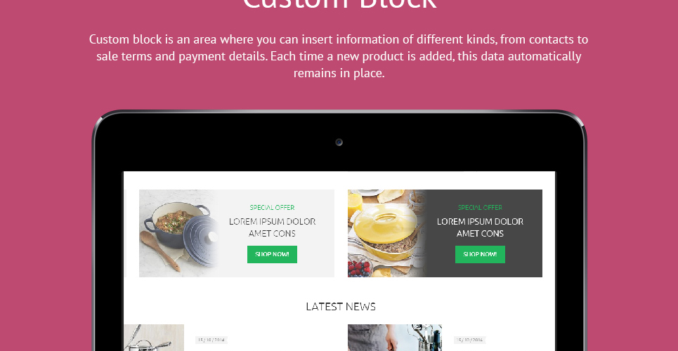 магазин кухонных принадлежностей prestashop тема