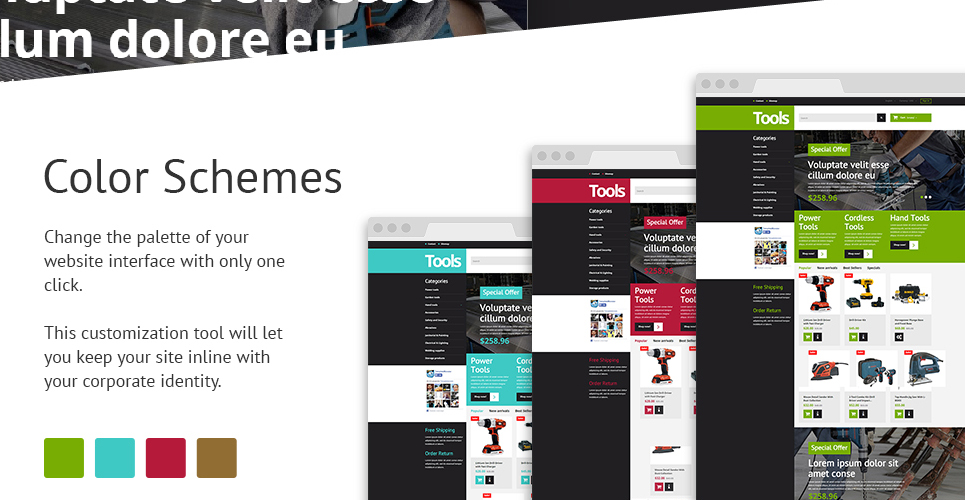 инструменты и расходные материалы тема prestashop