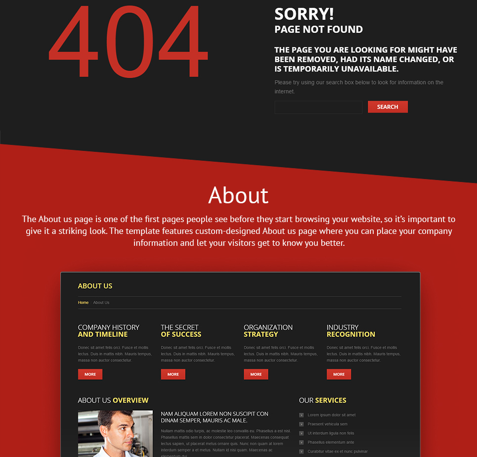 промышленная отзывчивая тема wordpress